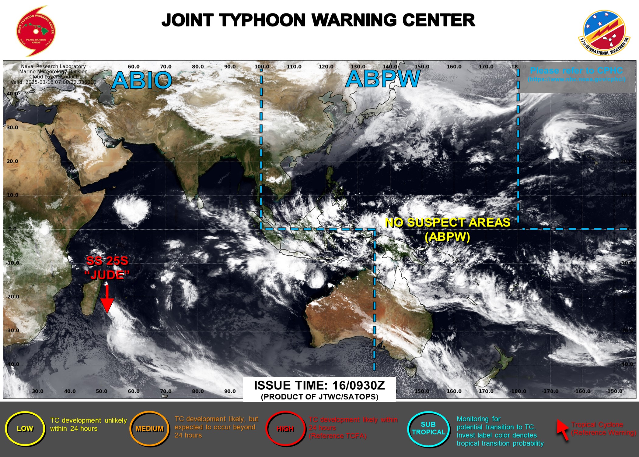 JTWC IS ISSUING 3 HOURLY SATELLITE BULLETINS ON SS 25S.