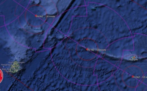 Cyclone tropical intense GELENA: passage prévu à 250km de Maurice demain dans la matinée(VIDEO)