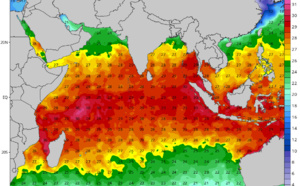 Une mer à ...plus de  30°C aux Seychelles et sur les côtes ouest malgaches