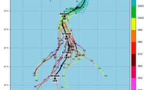 CYCLONES: Sud Ouest Indien: 96S a de fortes chances de se développer ces prochains jours au sud est de Diégo Garcia