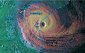 20h: le cyclone tropical intense IDAI(18S) va frapper la région de Beira dans les prochaines heures (VIDEO)