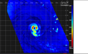 15UTC: TC SAVANNAH(19S) intensifying over the South Indian possibly reaching Category 1 US ahead of forecast