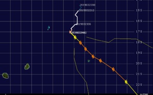 09h: JOANINHA à 250km de Rodrigues qui passe en alerte 3