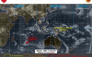 Activité cyclonique: retour au calme probablement pour quelques jours sur la zone du JTWC