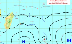 Des nuages modérément actifs remontent vers Maurice et la Réunion cette nuit et demain matin samedi