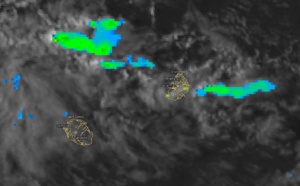 Retour des averses parfois soutenues la nuit prochaine à Maurice, plus sec demain, dimanche ensoleillé à la Réunion