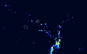 REUNION/MAURICE: temps calme et le plus souvent ensoleillé.  Averses possibles sur la moitié ouest de MAURICE la nuit prochaine