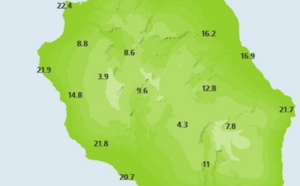 22h: REUNION: les températures en chute libre, 4.3° à la Plaine des Cafres et 3.9° au Maïdo