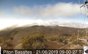 84km/h à Pierrefonds, 28° à Saint Gilles et 8.2° au volcan...