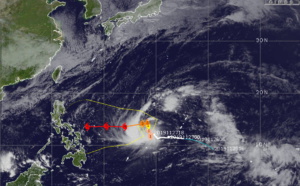 Typhoon Kammuri could intensify to category 4 within 3 days while approaching the Philippines