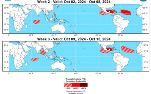 18W(CIMARON)//95W//96W//HURRICANE 09L(HELENE) rapidly intensifying//3 Week TC Formation Probability//2603utc 