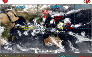 Typhoon 24W(YINSING) 2nd intensity peak//25W(MAN-YI)//26W(TORAJI) approaching the PHILIPPINES///INVEST 94W//18L(RAFAEL)//0909utc