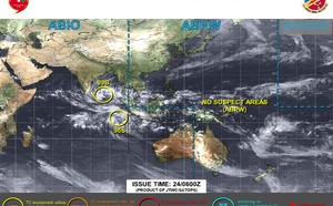 MJO pulse forecast to help development of INVEST 99B and INVEST 965S within the next several days// 2406utc