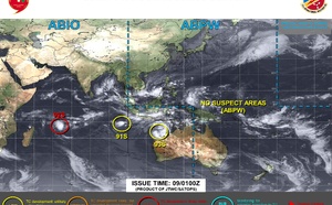 INVEST 92S to intensify next 48h while approaching Northern MADAGASCAR//INVEST 91S//INVEST 93S//INVEST 90B//0900utc